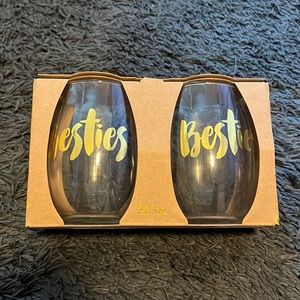 Pair of Bestie Stemless Wine Glasses